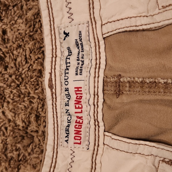 American Eagle Longer Length Khaki Shorts - Picture 2 of 5